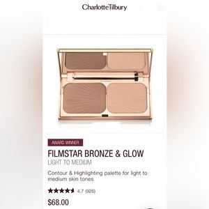 Charlotte Tilbury - FILMSTAR BRONZE & GLOW LIGHT TO MEDIUM. NEW in box!